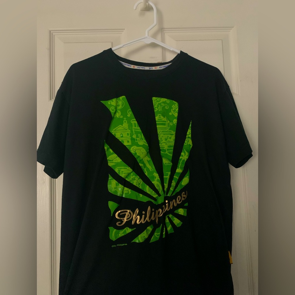 My Philippines Medium sized T-shirt, black colored with green in the middle